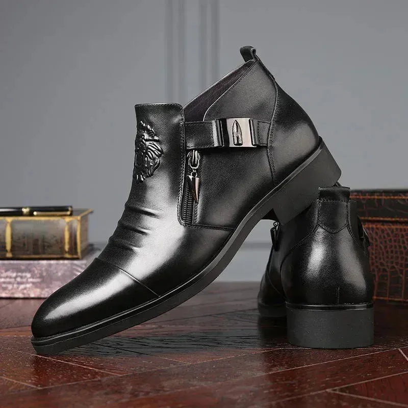 Men's Black Leather Oxford Shoes – Business & Wedding Shoes | Classic Lace-Up Shoes