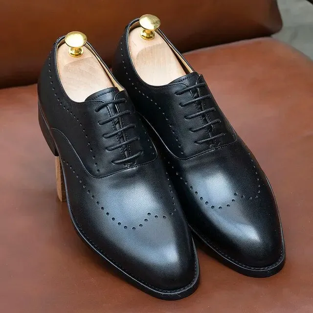 Mens Black Leather Shoes