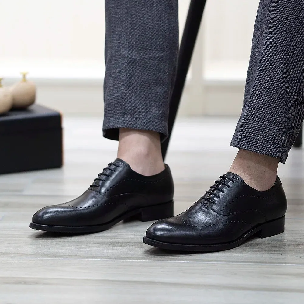 Mens Black Leather Shoes