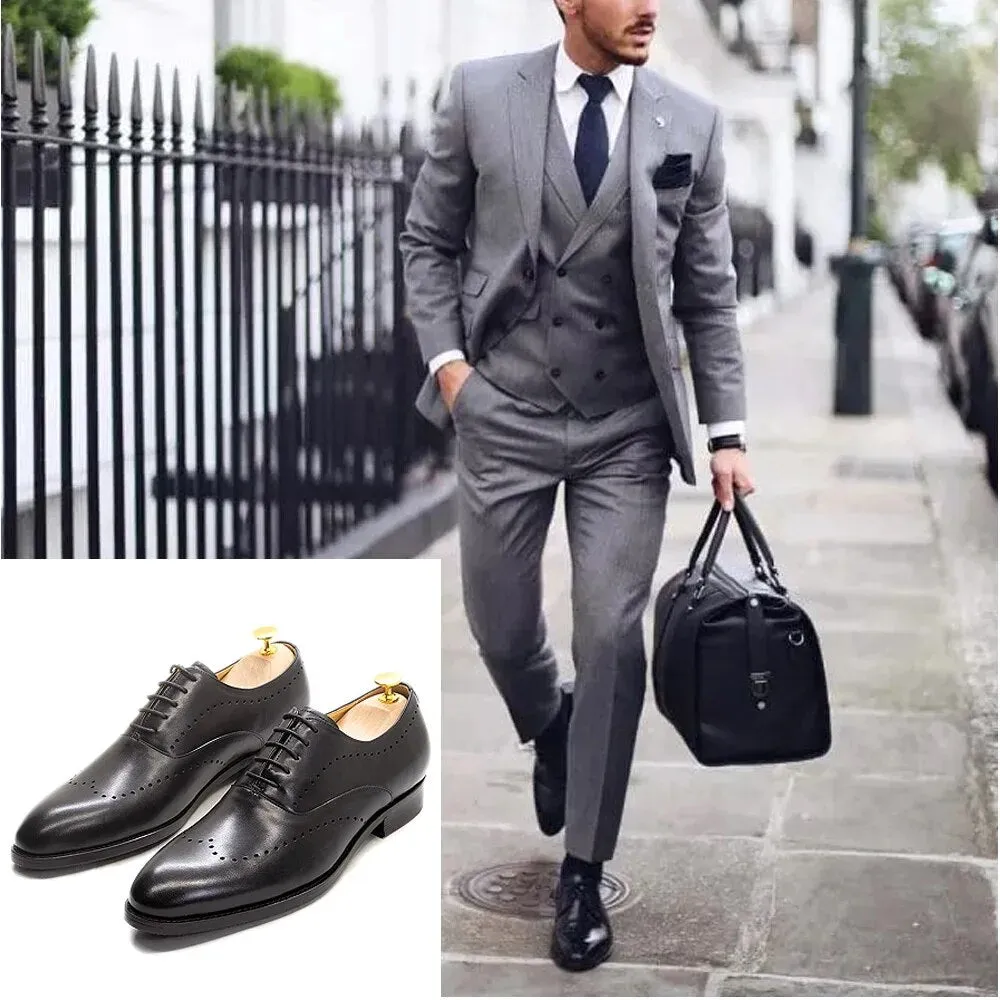 Mens Black Leather Shoes