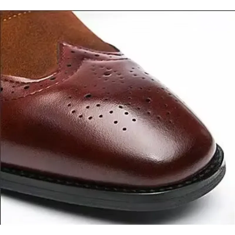 Men's Classic Oxford Vegan Leather Shoes with Wingtip and Brogue Details | Eco-Friendly Materials for All Seasons