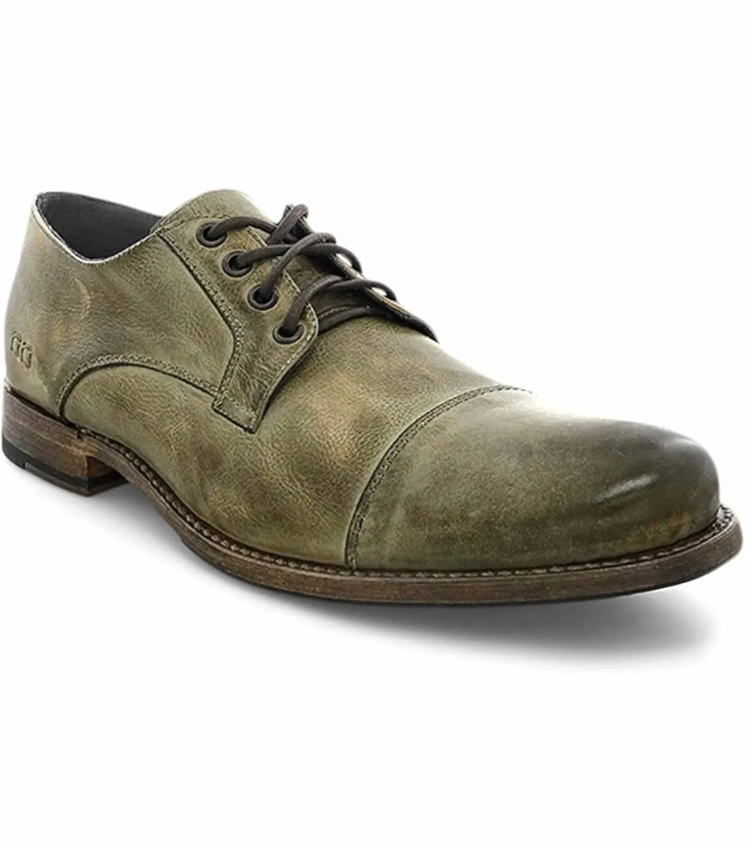 Men's Genoa Leather Shoes In Taupe Rustic