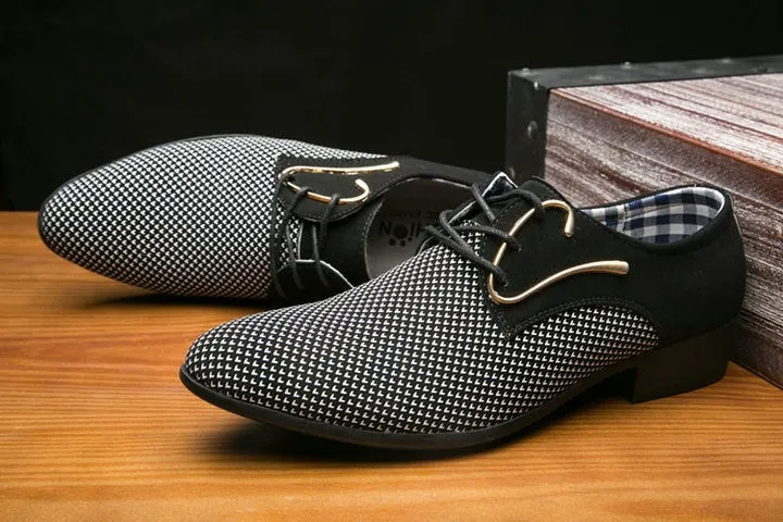 Mens Pointed toe Oxfords business fashion shoes