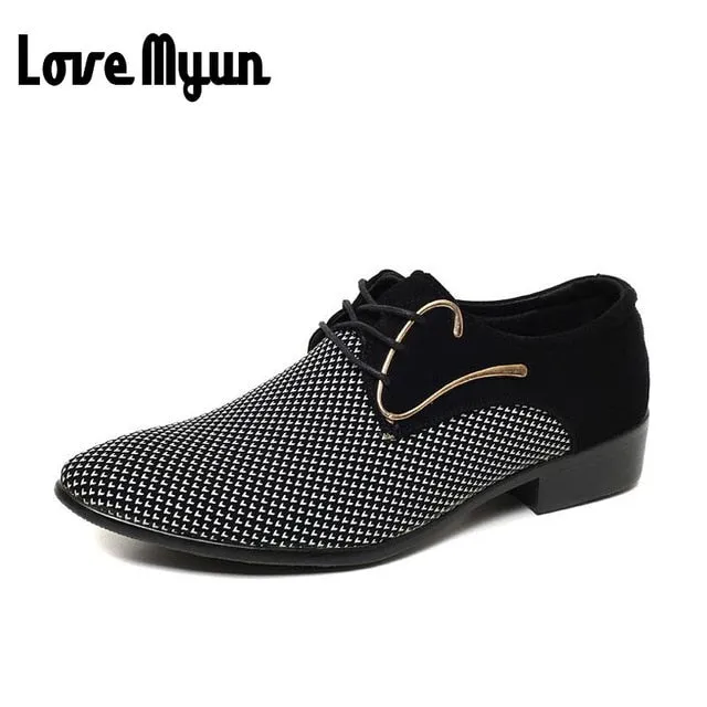 Mens Pointed toe Oxfords business fashion shoes