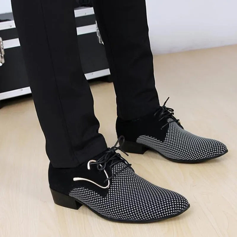 Mens Pointed toe Oxfords business fashion shoes