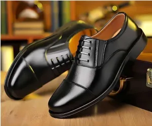 Men’s Smart Formal Shoes – Classic Black Lace-Up