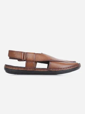 Men's Tan Comfort-fit Smart Casual Sandal (ID4235)