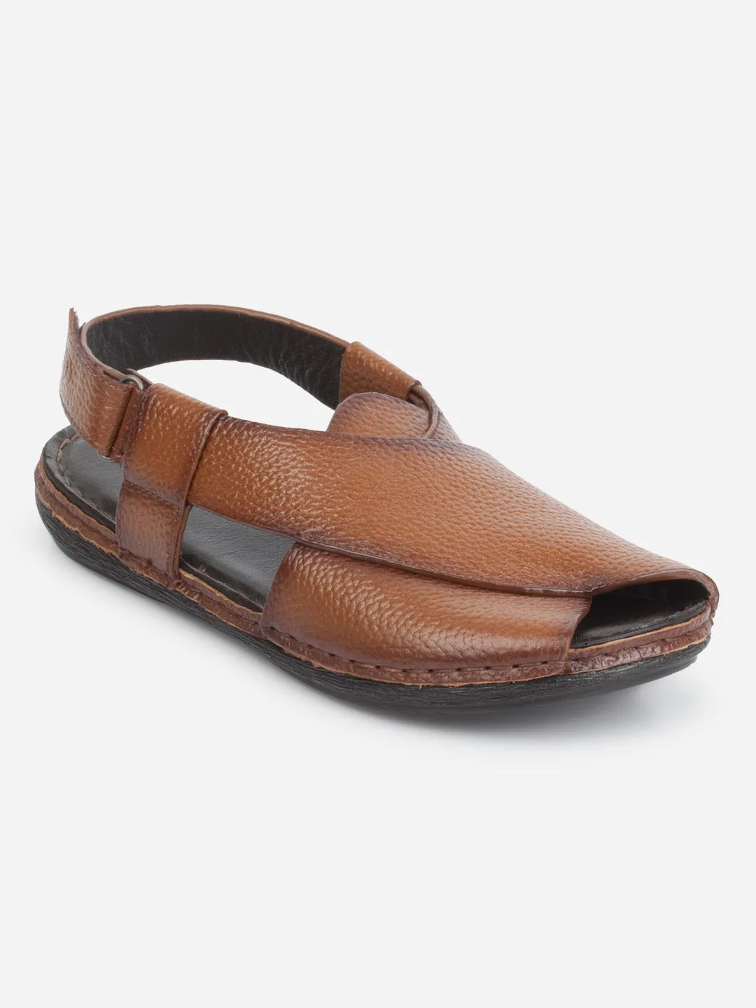 Men's Tan Comfort-fit Smart Casual Sandal (ID4235)