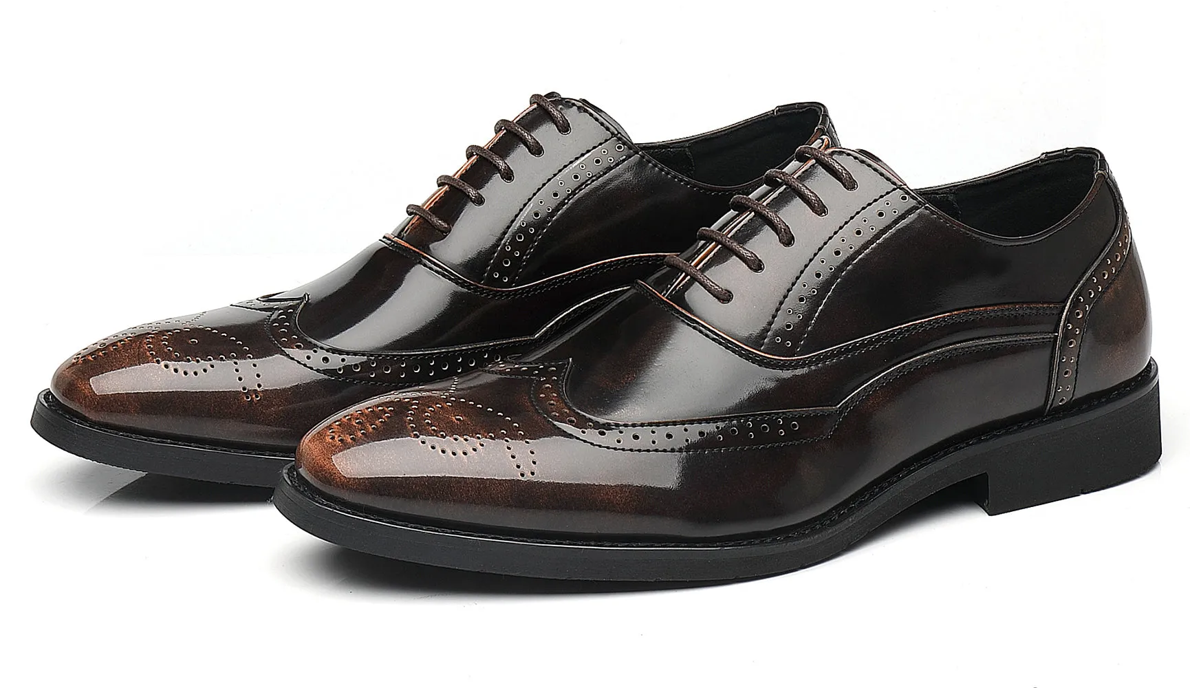 Men's Wingtip Oxfords Black Bronze