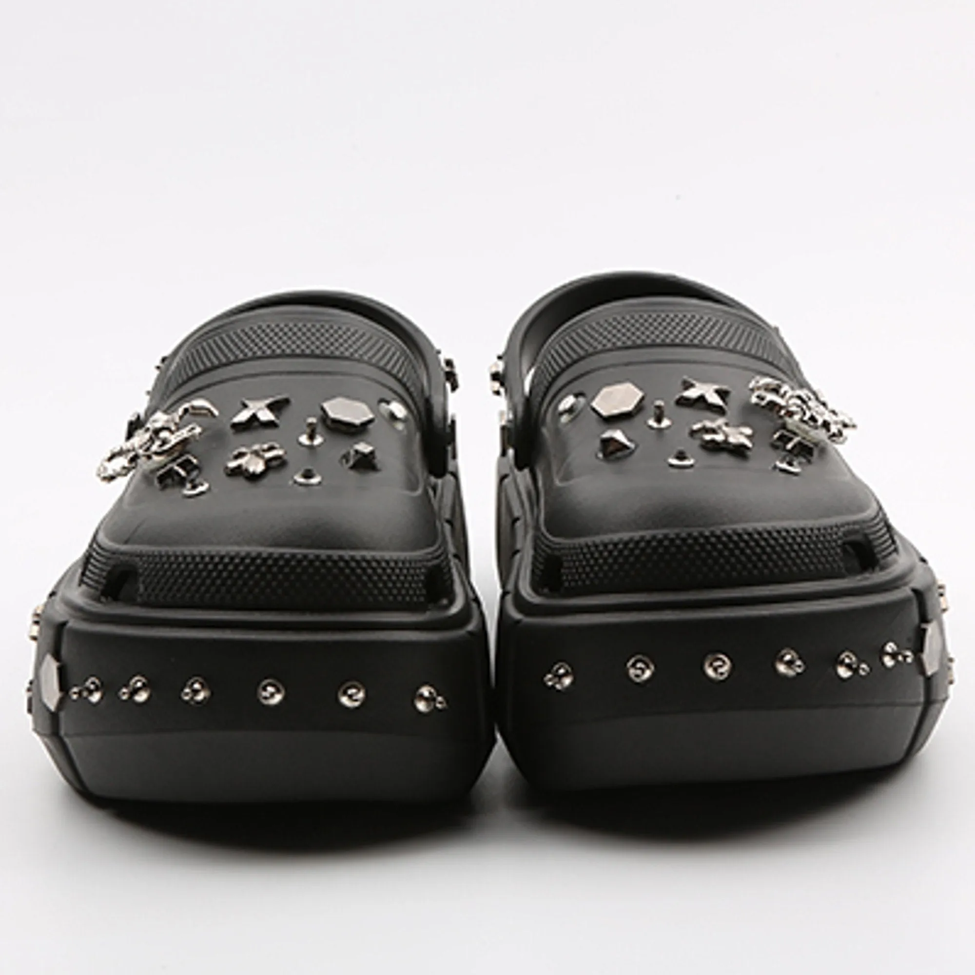 Metal Decor Platform Clogs