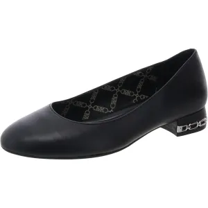 MICHAEL Michael Kors Womens PV24E Logo Leather Ballet Flats