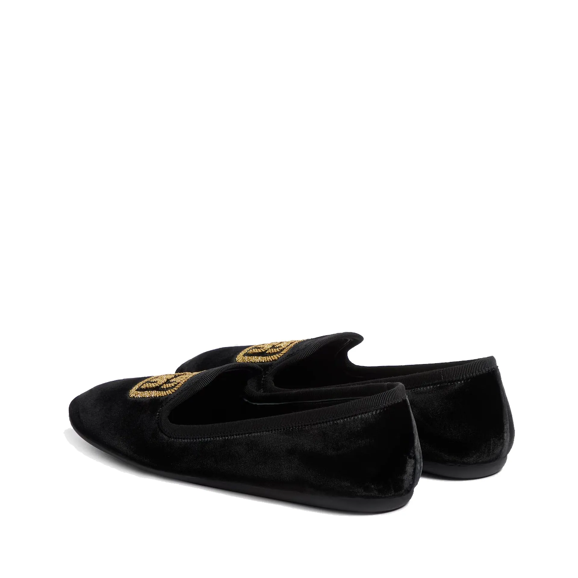 MIU MIU Luxury Logo Velvet Flats for Women