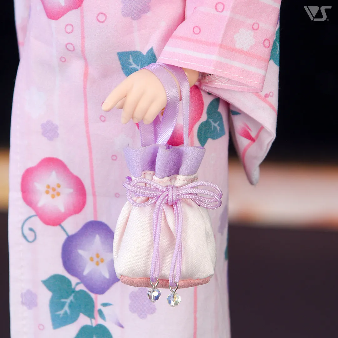 Modern Drawstring Bag & Geta Sandals Set (Light Pink) / Mini