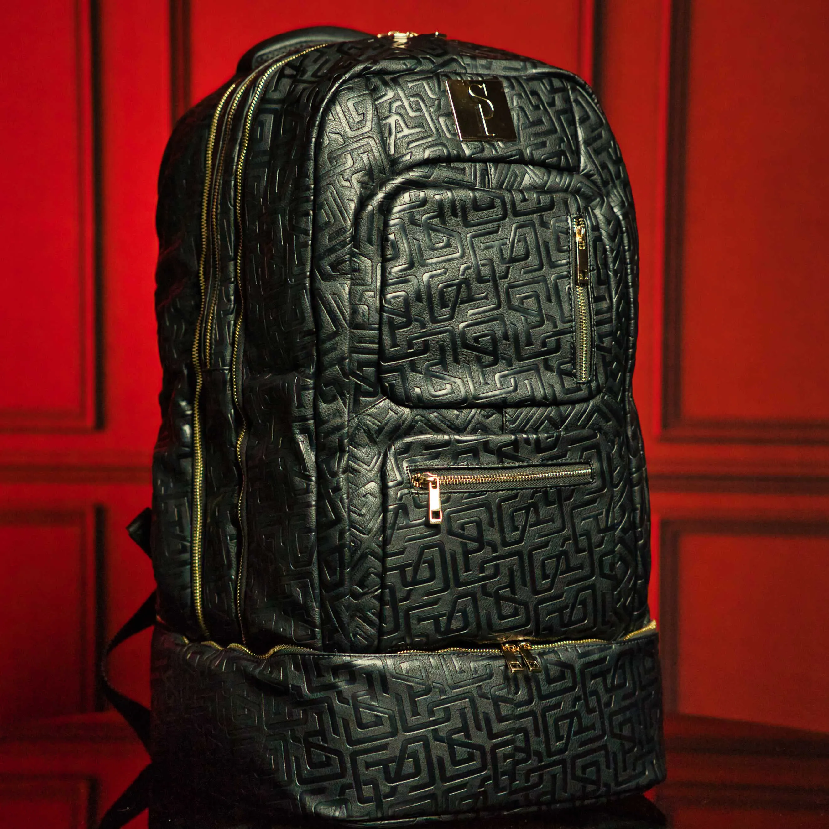 Monogram Leather 3 Bag Set (Signature Backpack, Commuter and Duffle Bag)