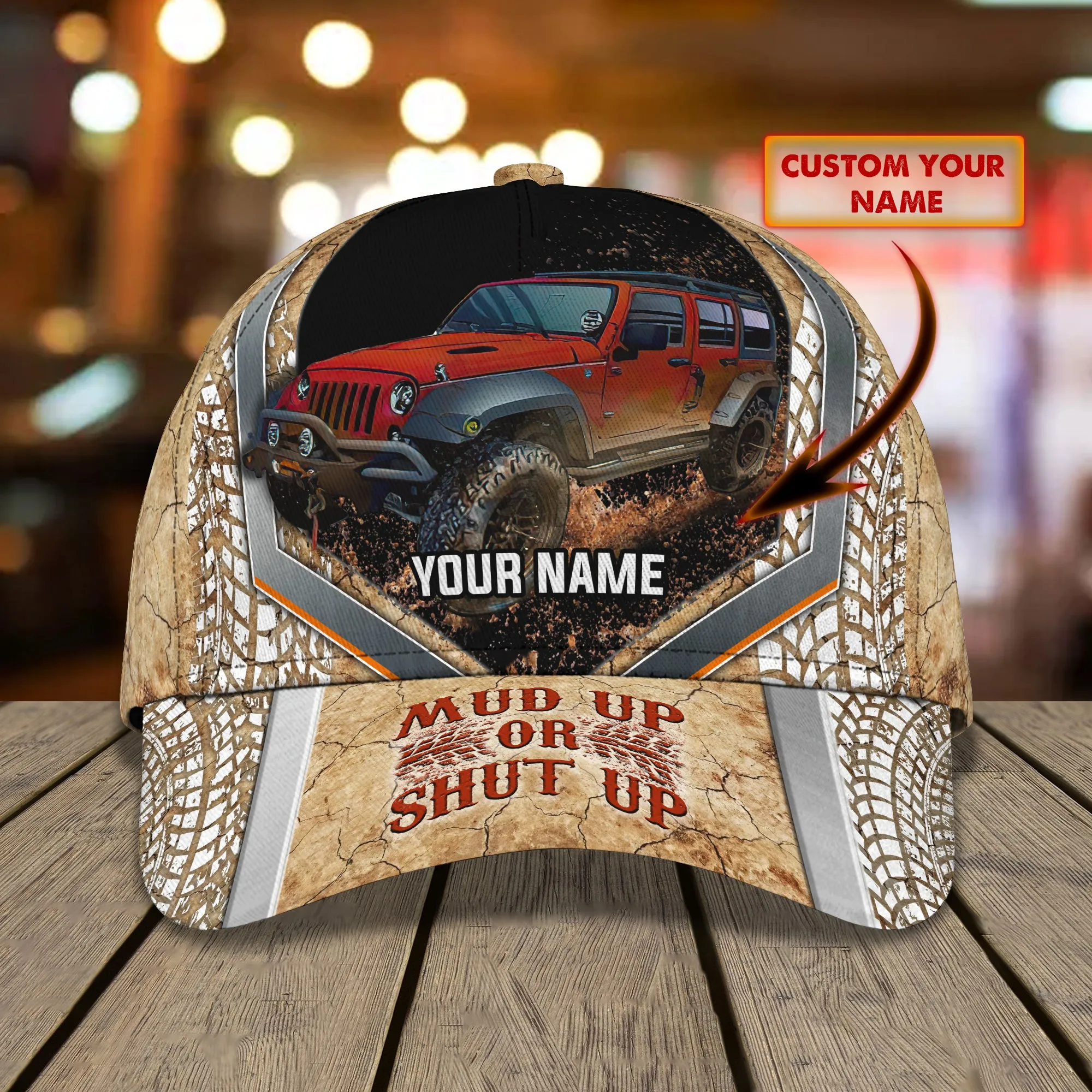 Mud Racing - Personalized Name Cap - HN95