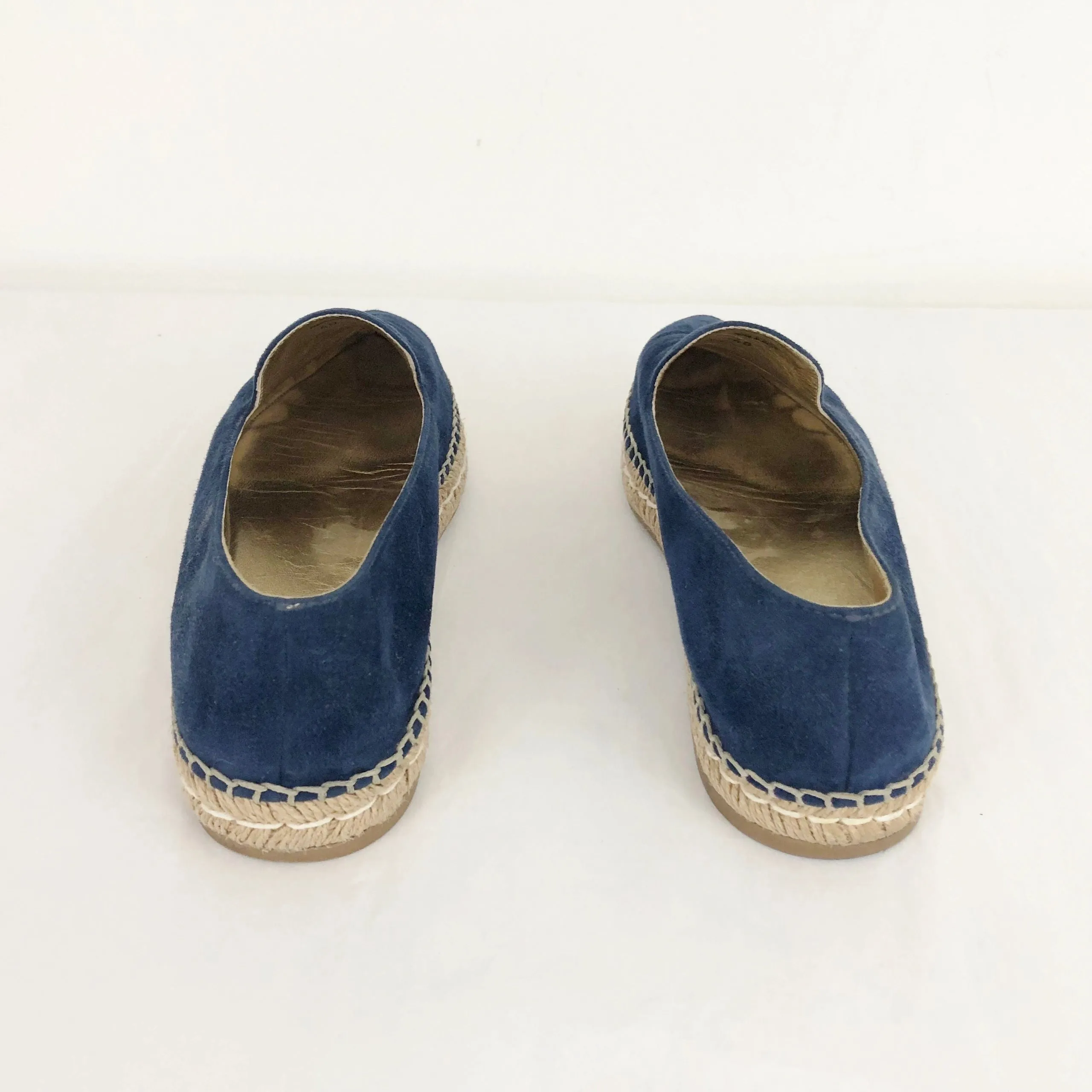 NEW Blue Suede Espadrille Size 40 It (10 Us)