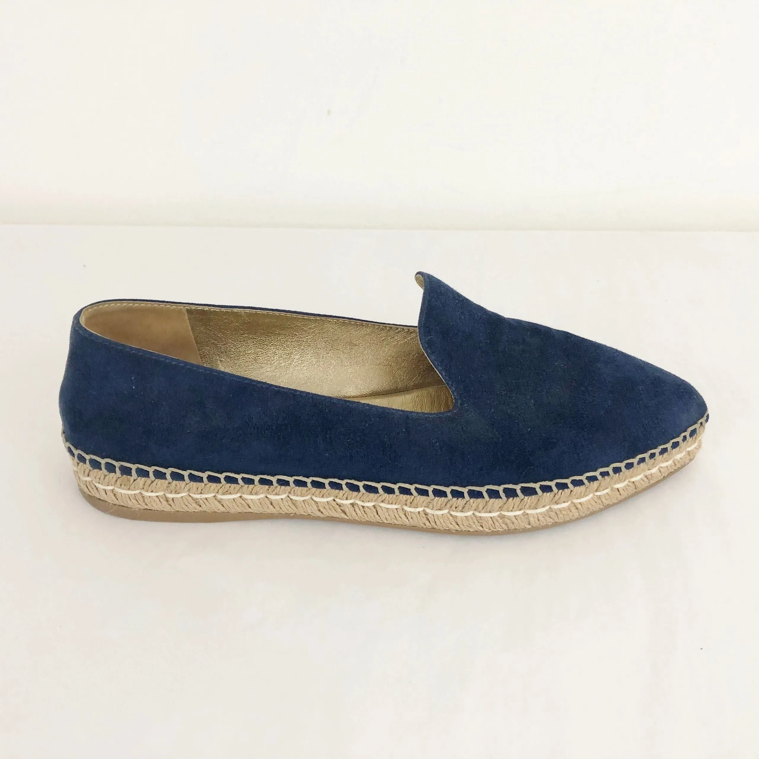 NEW Blue Suede Espadrille Size 40 It (10 Us)
