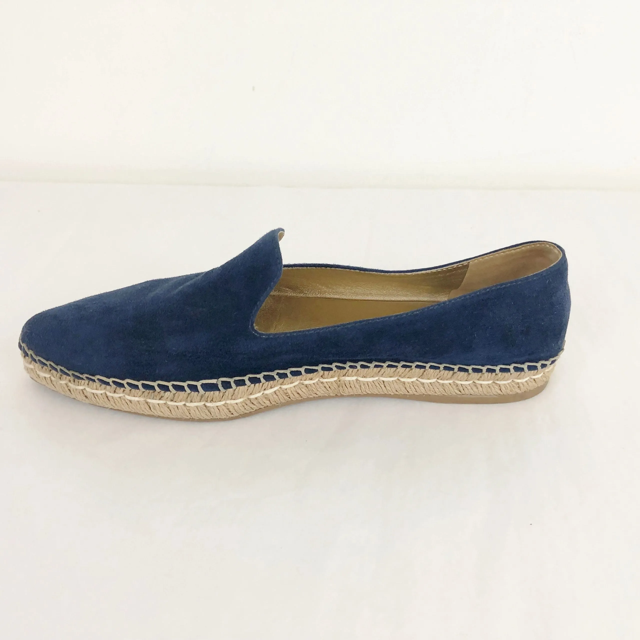 NEW Blue Suede Espadrille Size 40 It (10 Us)