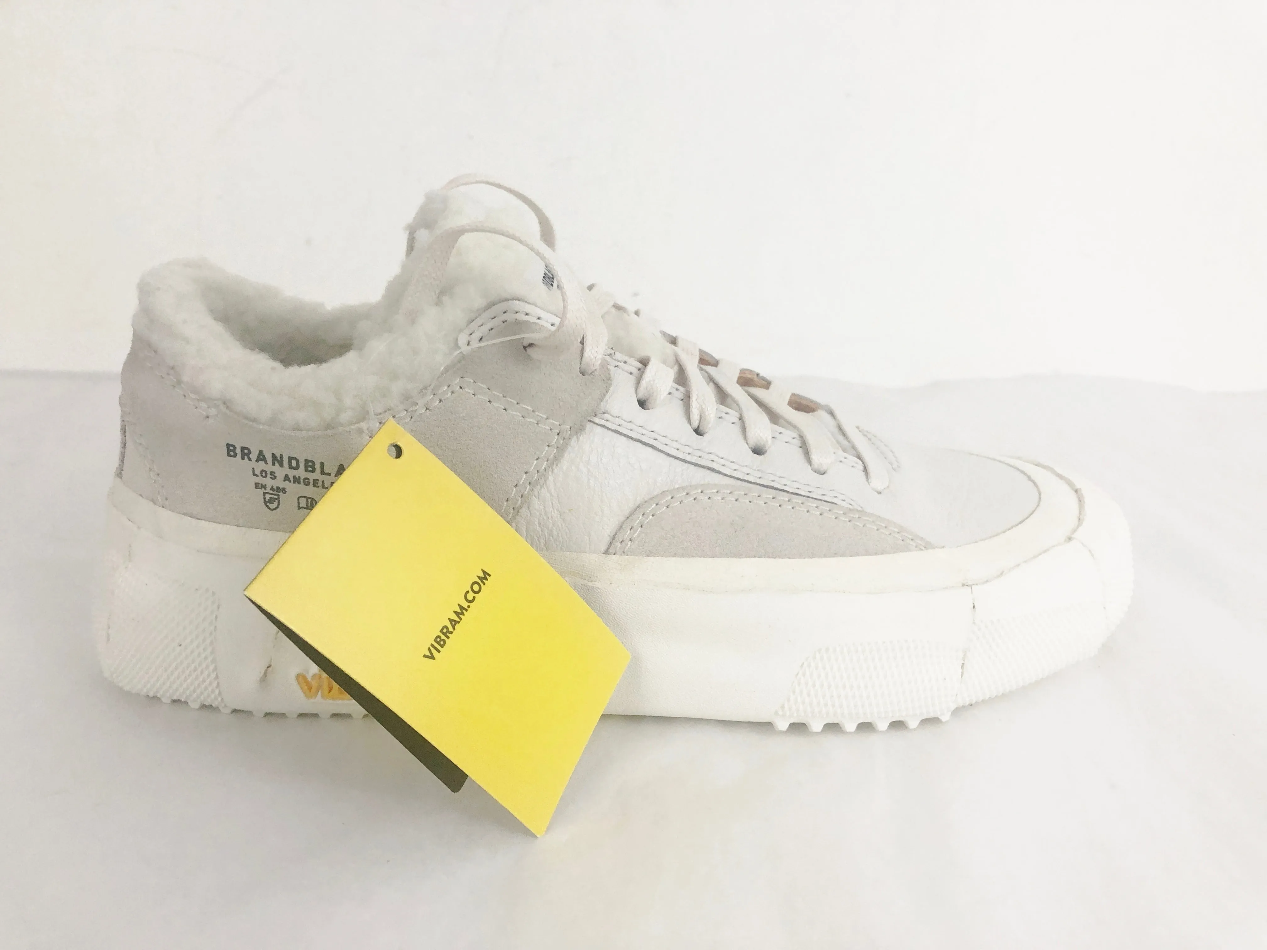 NEW Brandblack Faux Shearling Sneakers Size 8