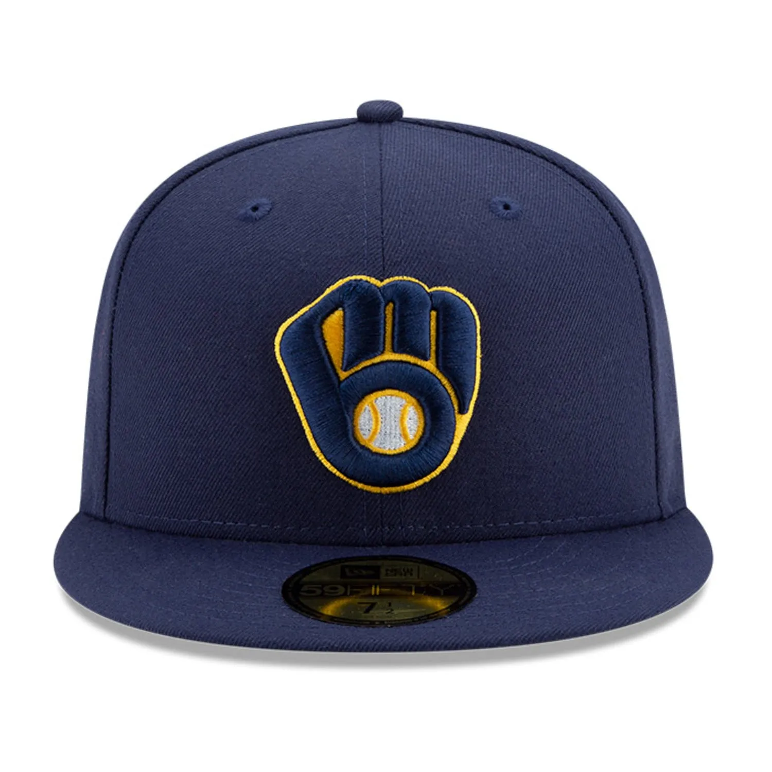 New Era 59Fifty Authentic Collection Milwaukee Brewers Game Hat - Navy