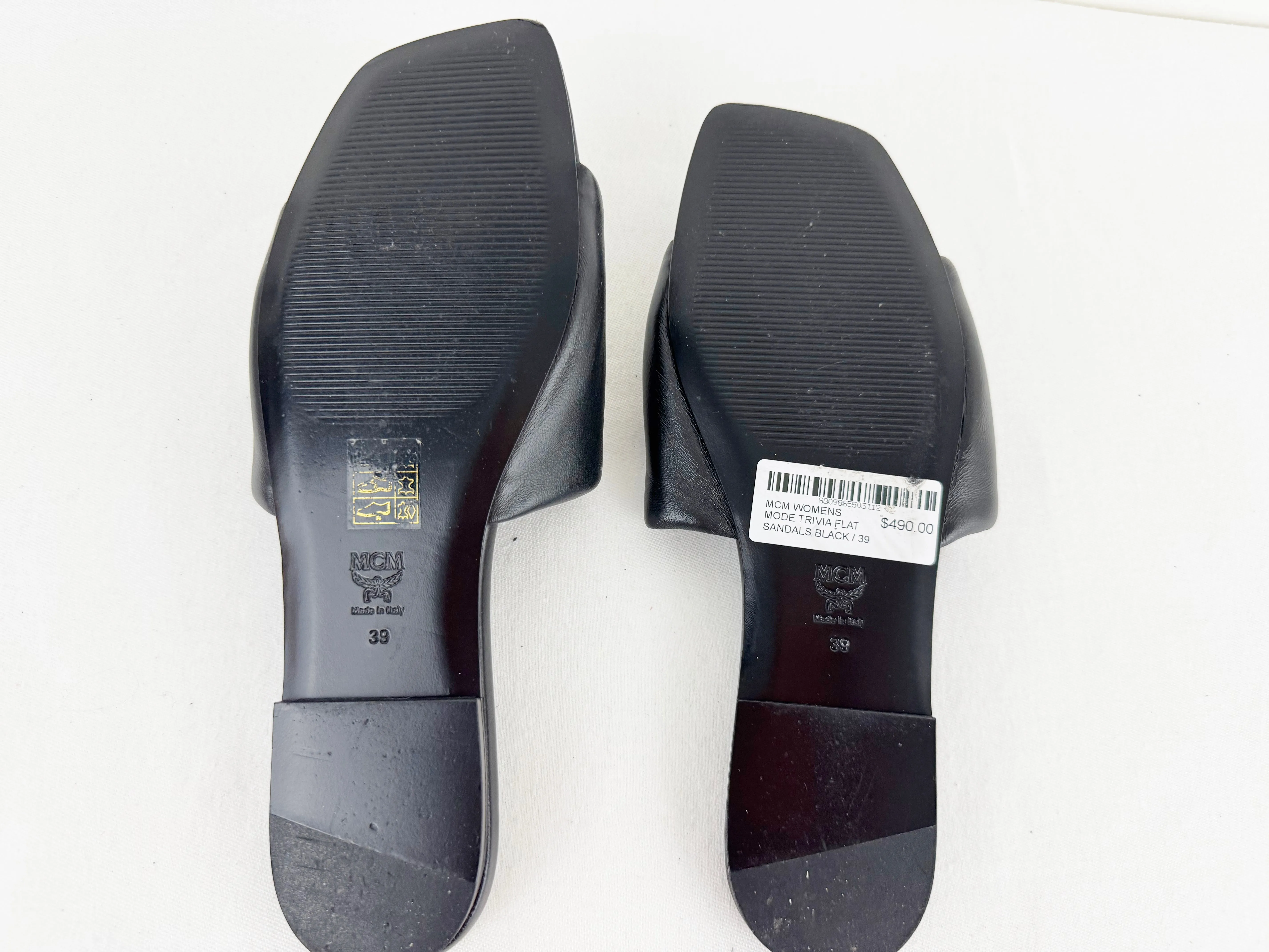 NEW MCM Leather Slides Size 9
