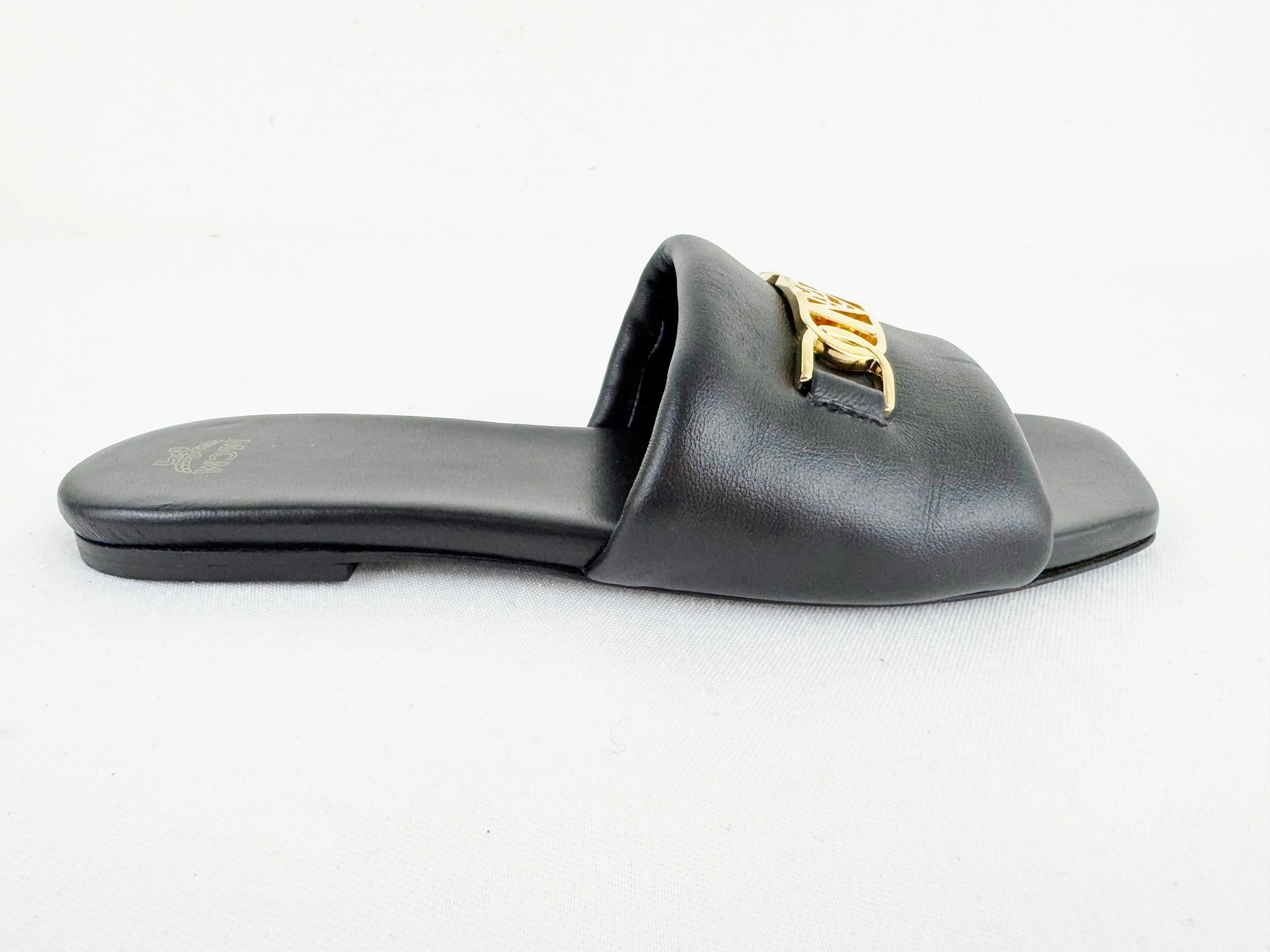 NEW MCM Leather Slides Size 9
