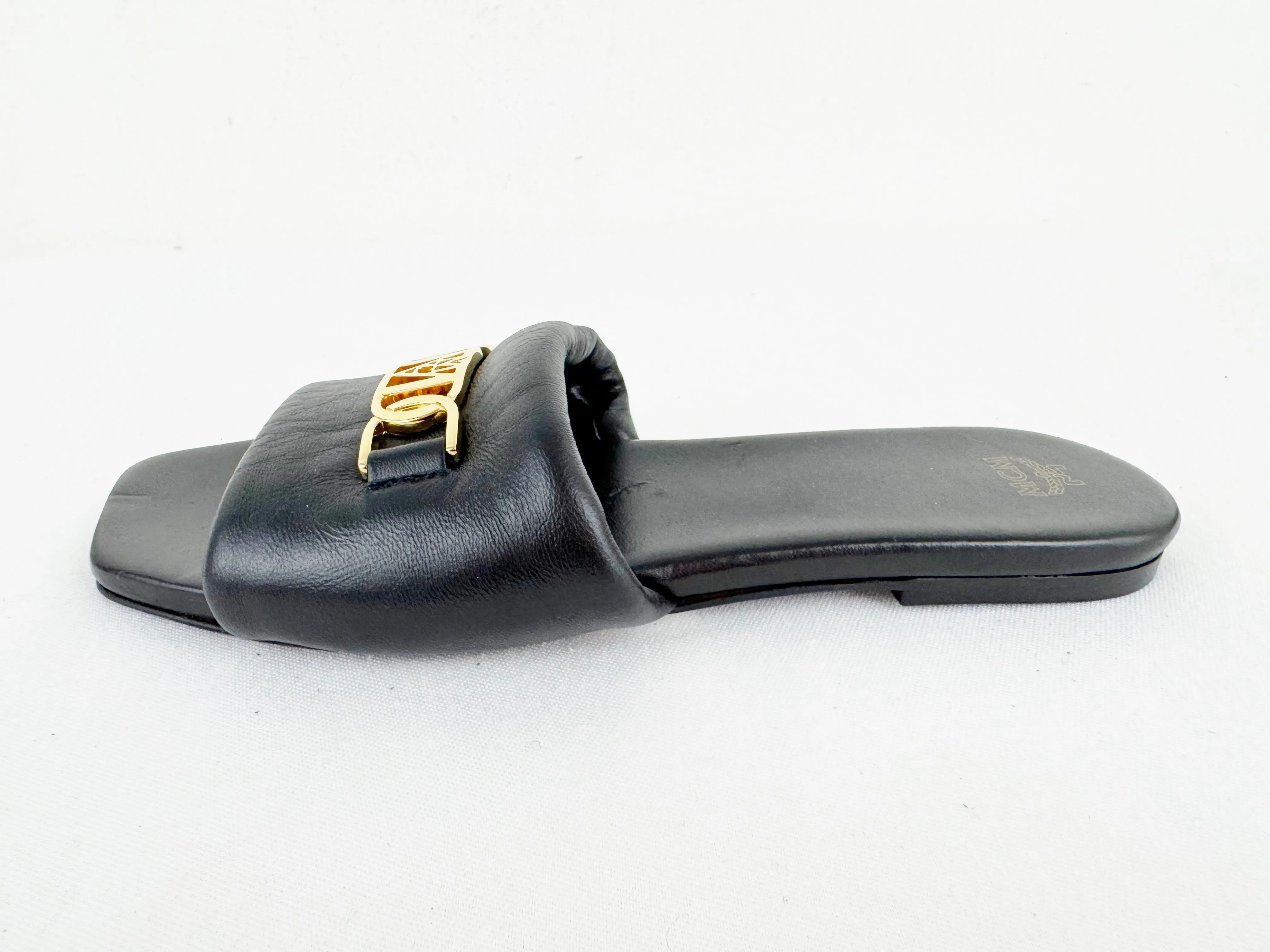 NEW MCM Leather Slides Size 9