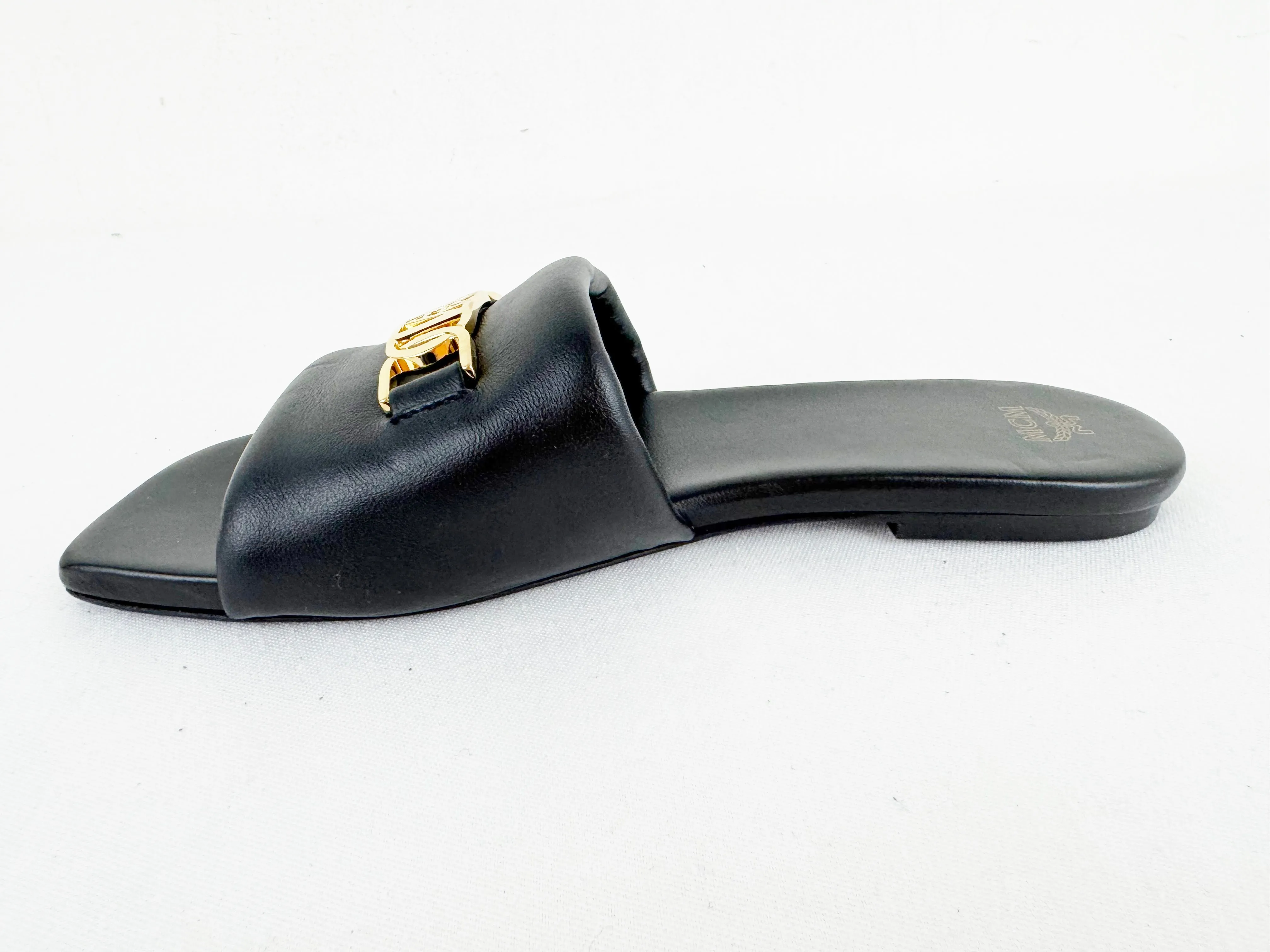 NEW MCM Leather Slides Size 9