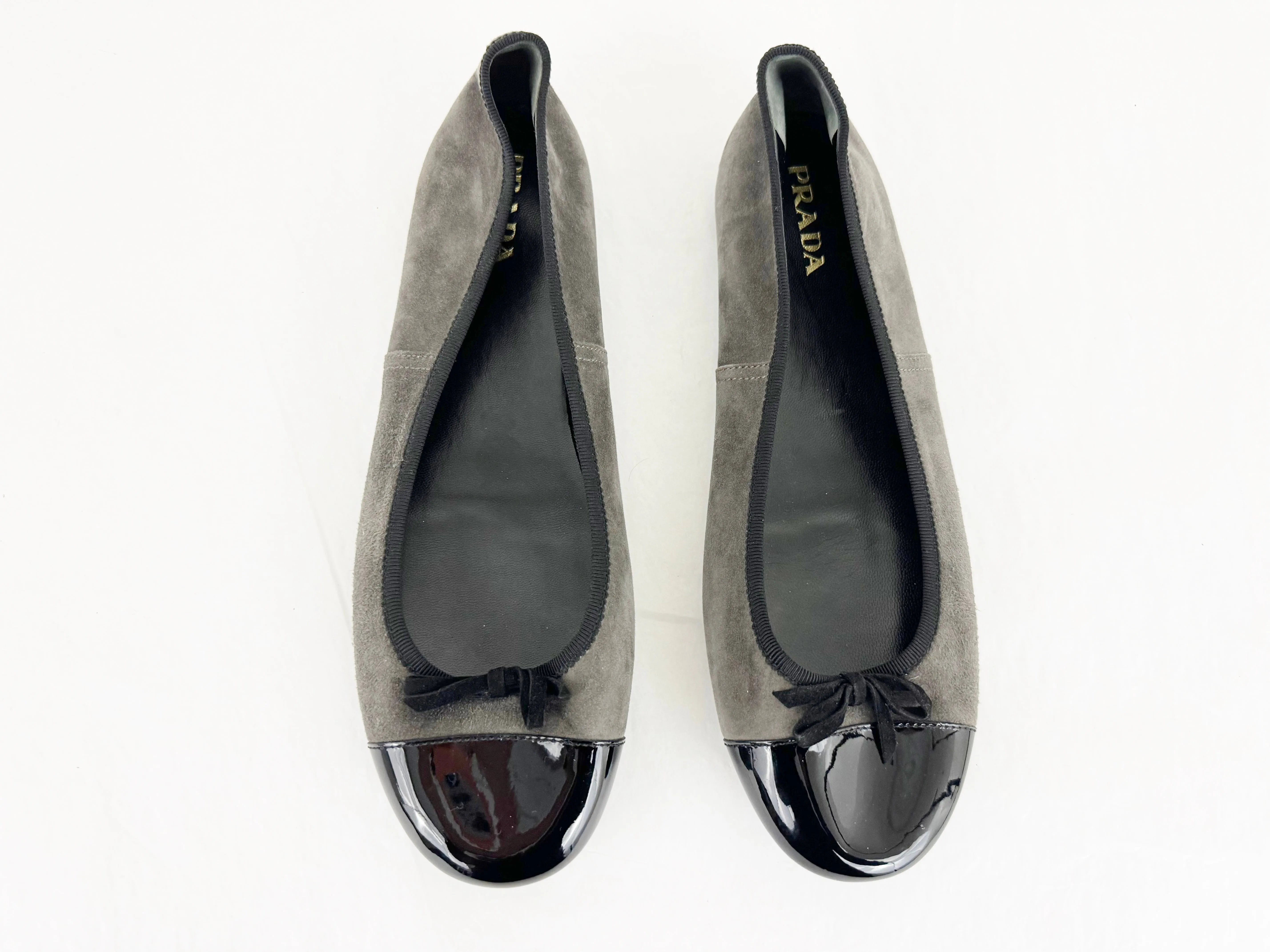 NEW Prada Cap-Toe Ballet Flats Size 11