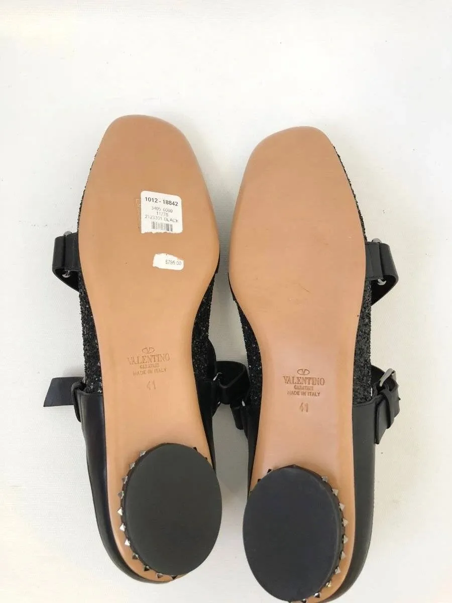 NEW Valentino Embellished Flats Size 41 It (11 Us)