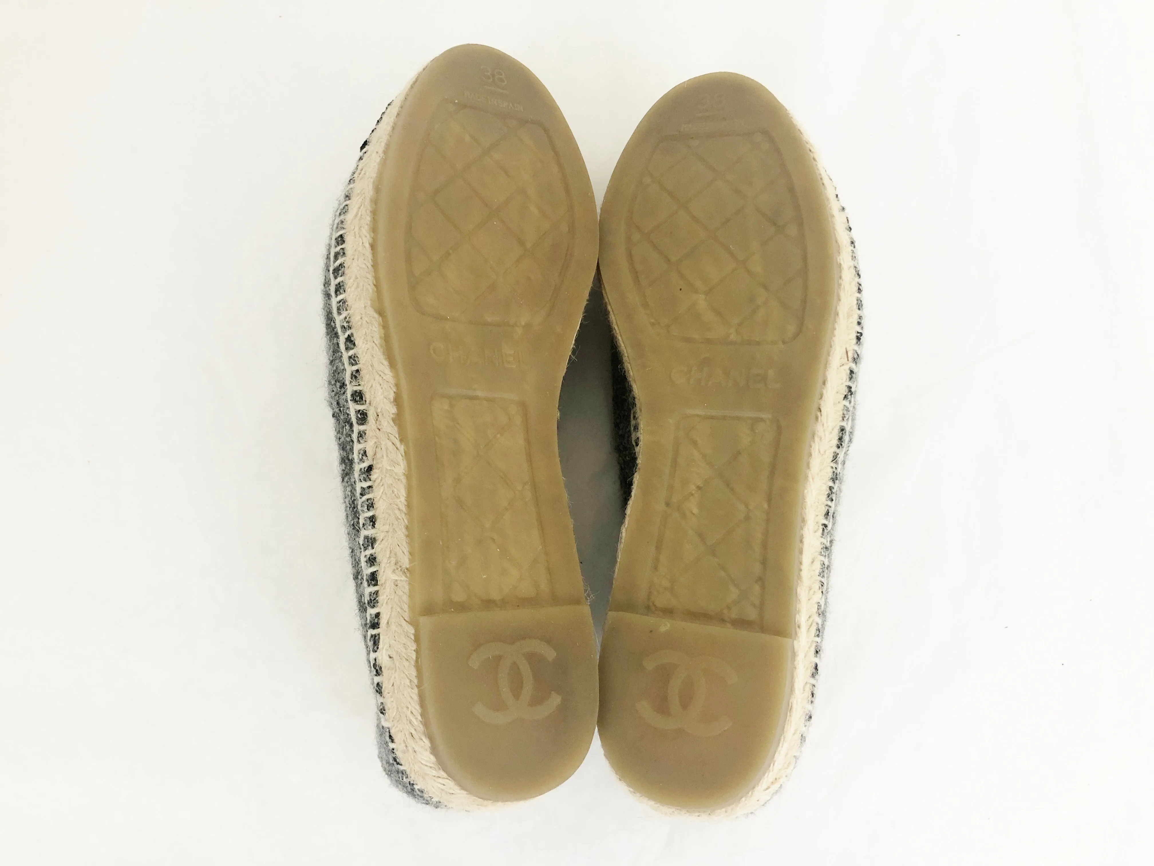 New Wool & Velvet Espadrille Size 38 IT (8 US)