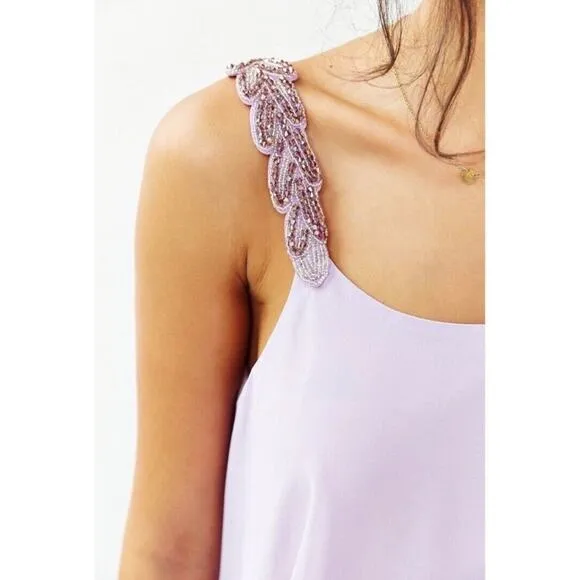 NWT Urban Outfitters Oh My Love Beaded Strap Trapeze Dress size Small MSRP $99