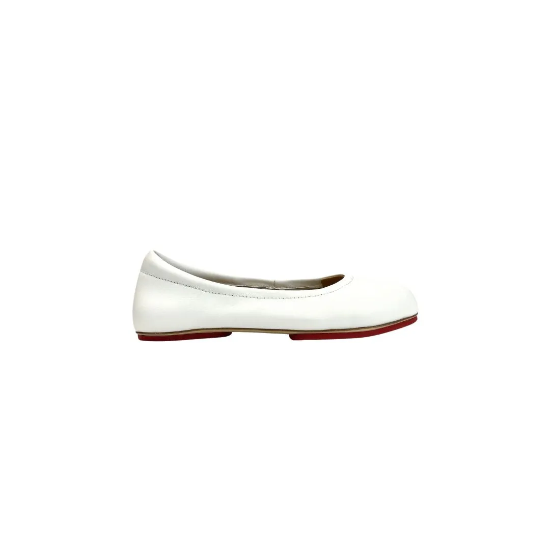 Off-White Shade Silken Glide Sahach Ballet Flats