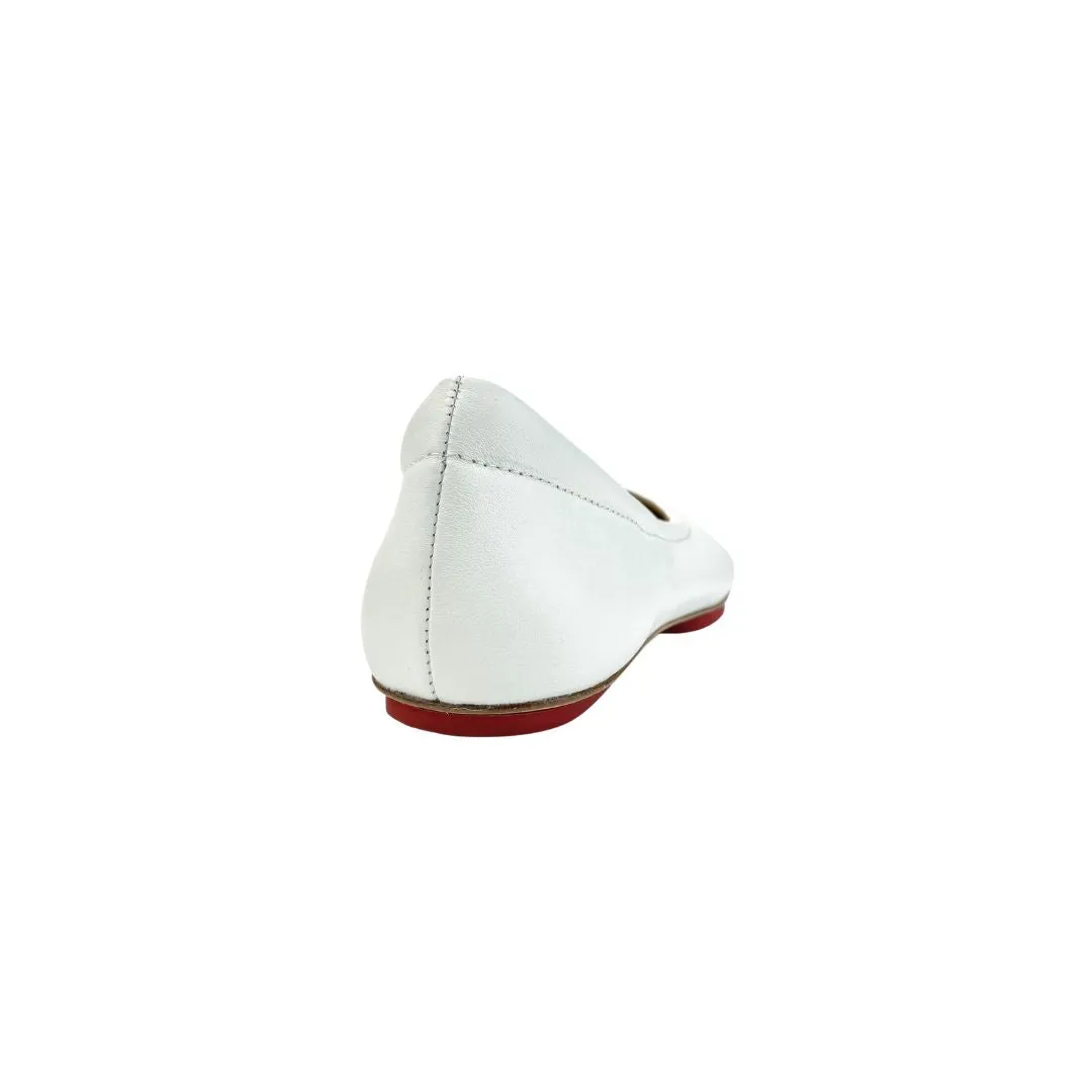 Off-White Shade Silken Glide Sahach Ballet Flats