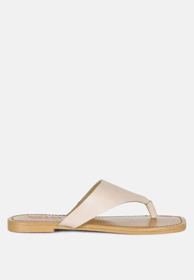 Orofer Soft Leather Luxury Thong Flats By Ruw