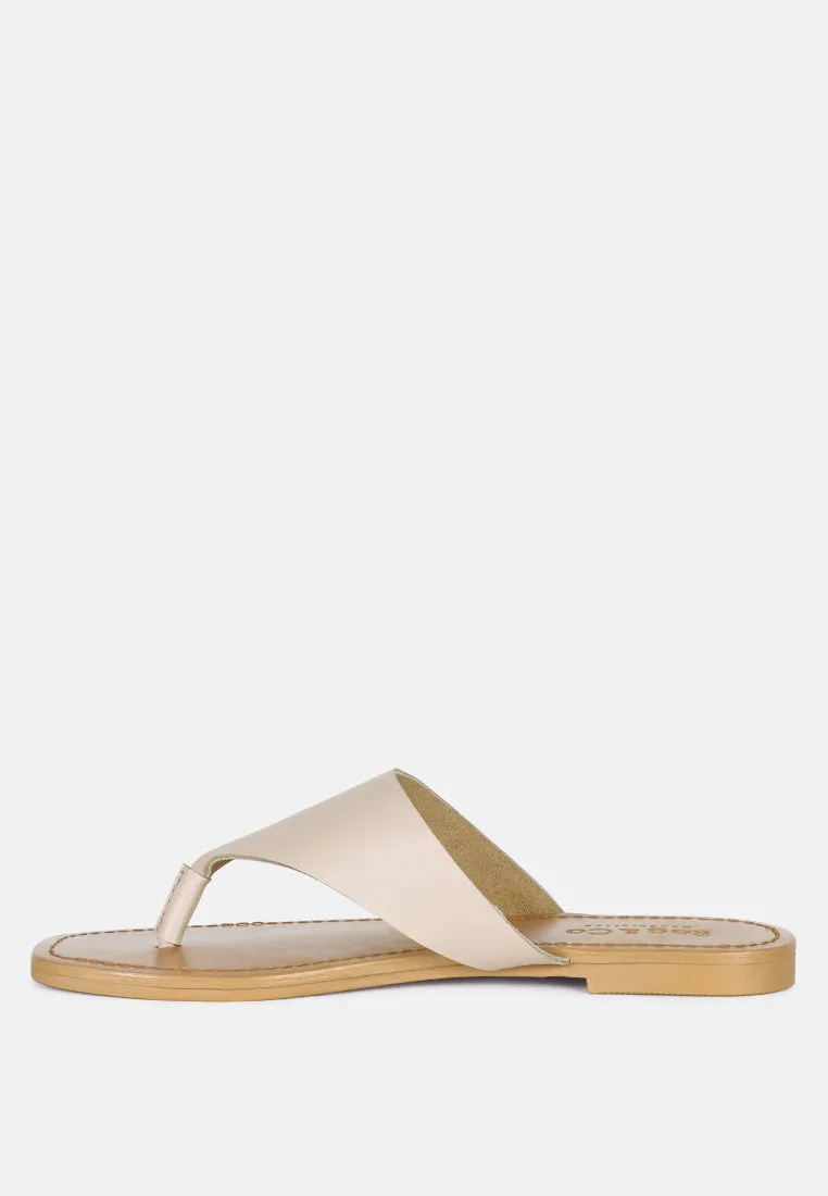 Orofer Soft Leather Luxury Thong Flats By Ruw
