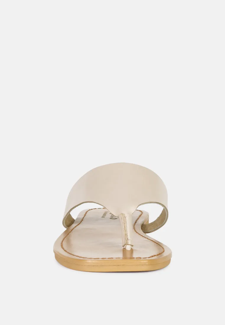 Orofer Soft Leather Luxury Thong Flats By Ruw