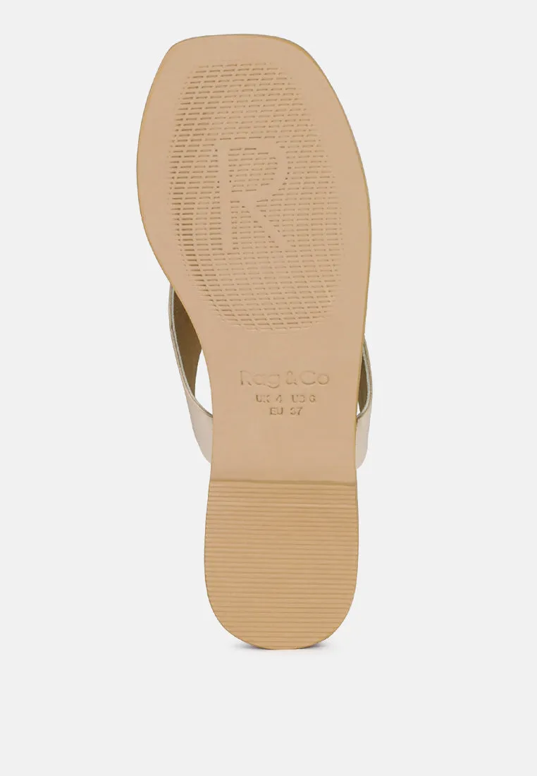 Orofer Soft Leather Luxury Thong Flats By Ruw