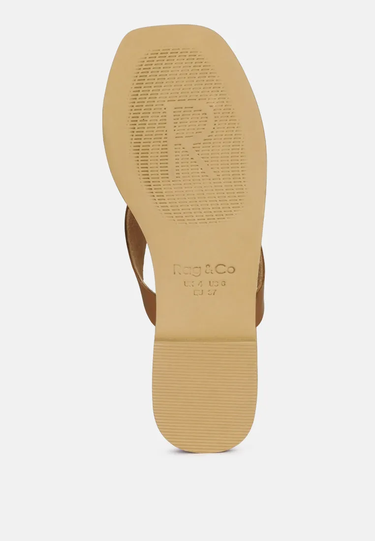 Orofer Soft Leather Luxury Thong Flats By Ruw