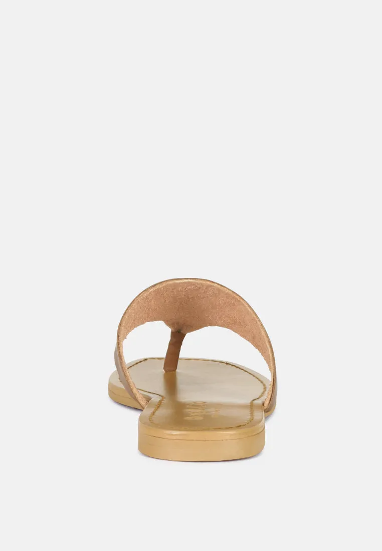 Orofer Soft Leather Luxury Thong Flats By Ruw