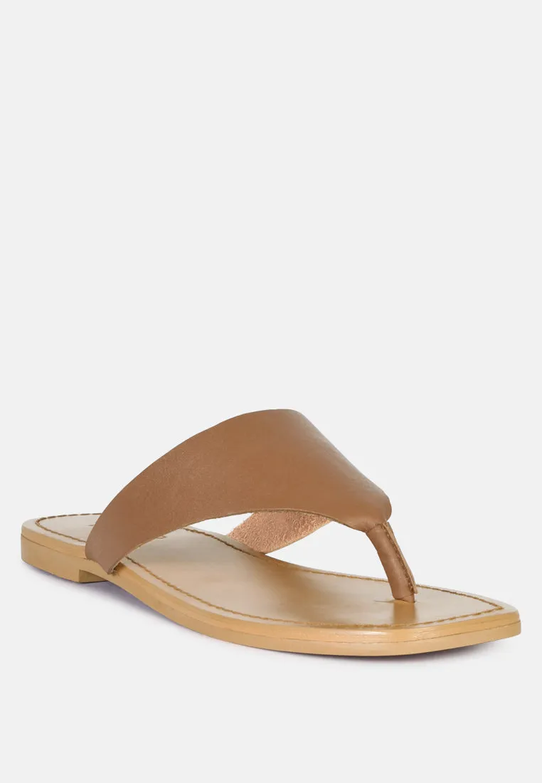 Orofer Soft Leather Luxury Thong Flats By Ruw