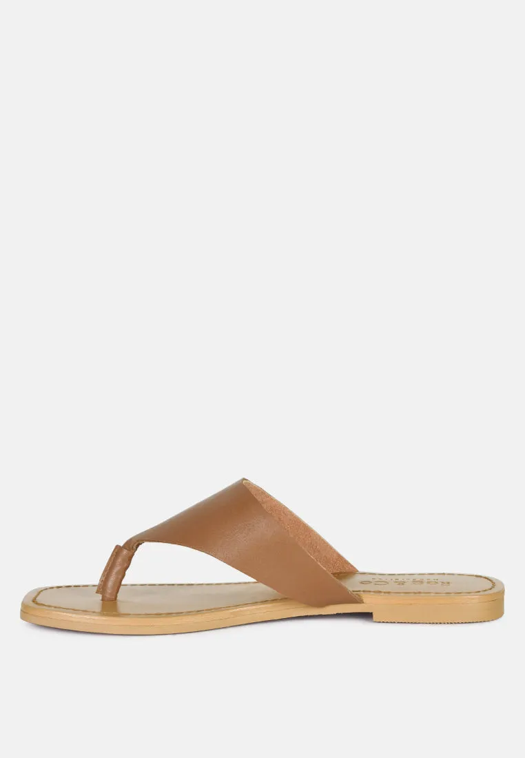 Orofer Soft Leather Luxury Thong Flats By Ruw