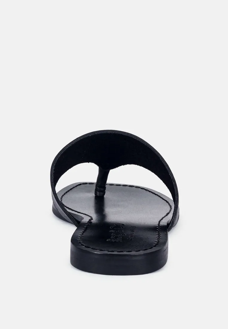 Orofer Soft Leather Luxury Thong Flats By Ruw
