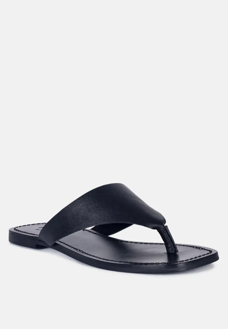 Orofer Soft Leather Luxury Thong Flats By Ruw