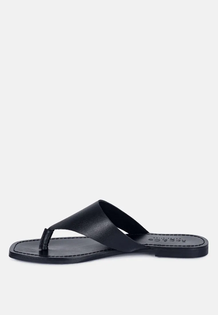 Orofer Soft Leather Luxury Thong Flats By Ruw