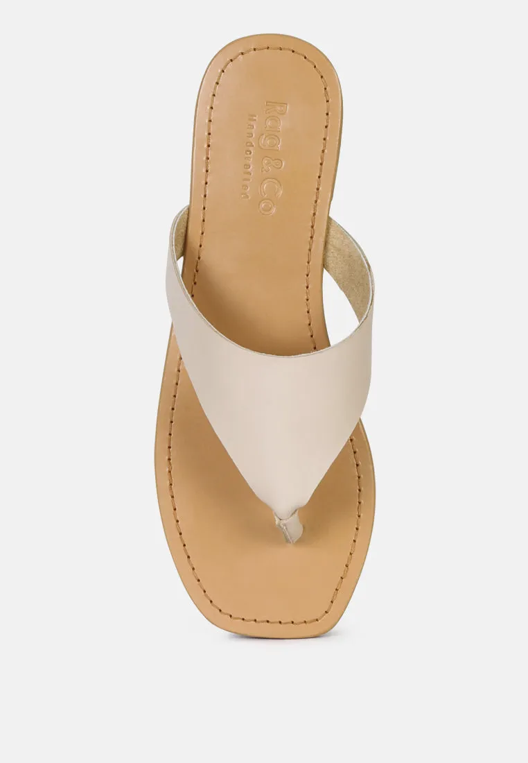 Orofer Soft Leather Luxury Thong Flats By Ruw