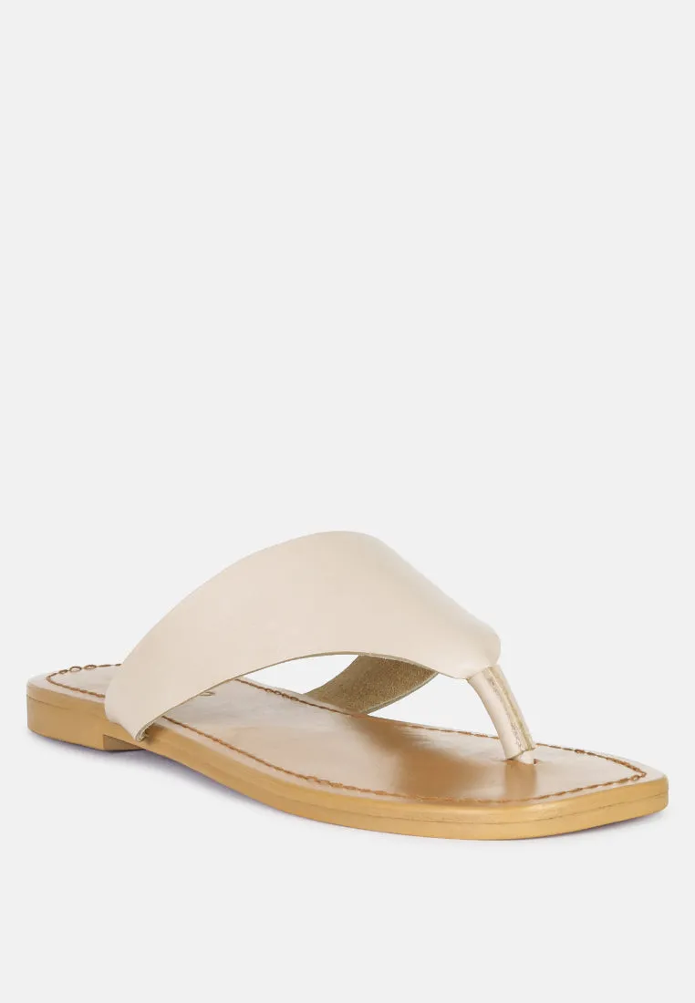 Orofer Soft Leather Luxury Thong Flats By Ruw