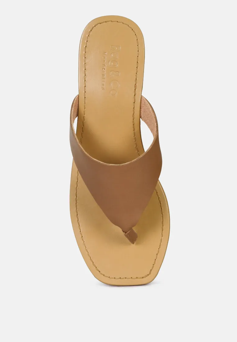 Orofer Soft Leather Luxury Thong Flats By Ruw