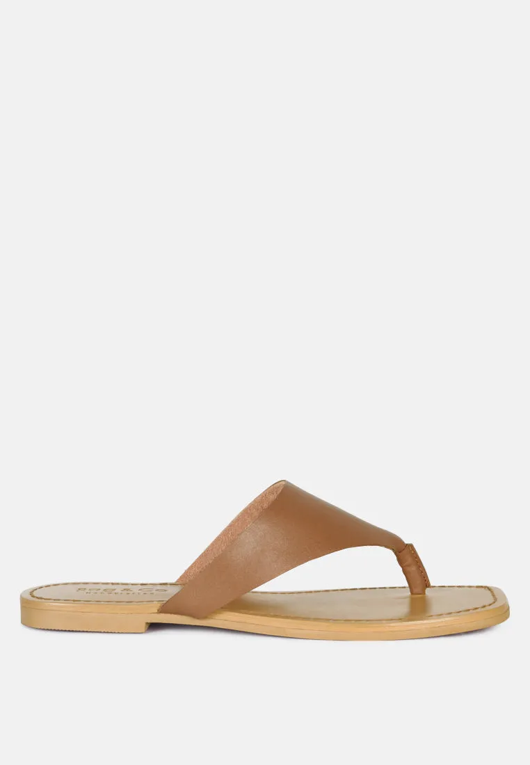 Orofer Soft Leather Luxury Thong Flats By Ruw
