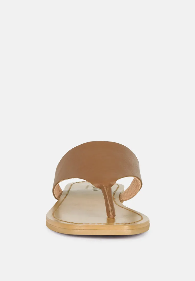Orofer Soft Leather Luxury Thong Flats By Ruw